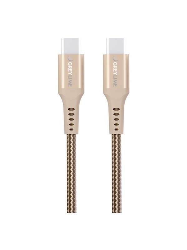 GreyLime Braided USB-C to USB-C 60W Cable Beige 3 m
