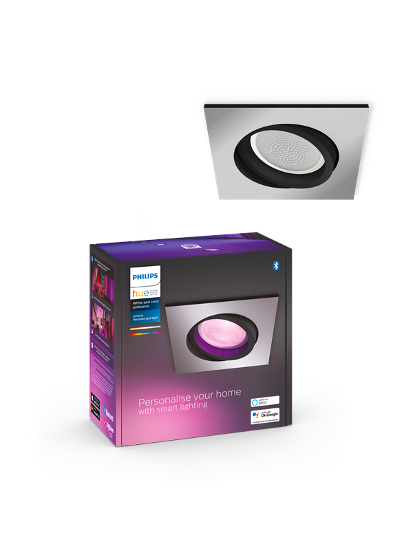 Philips Hue Centura Innfelt Spot - Kvadratisk - Aluminium