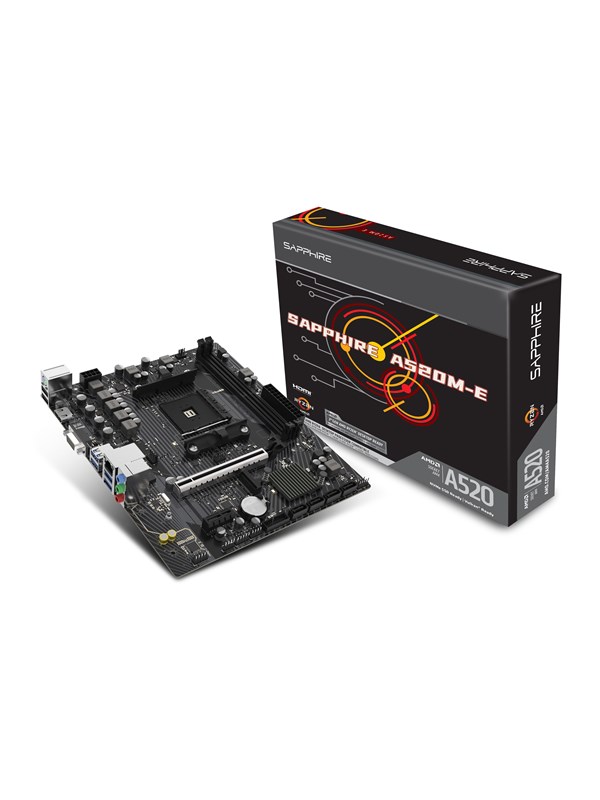 Sapphire A520M-E Hovedkort - AMD A520 - AMD AM4 socket - DDR4 RAM - Micro-ATX