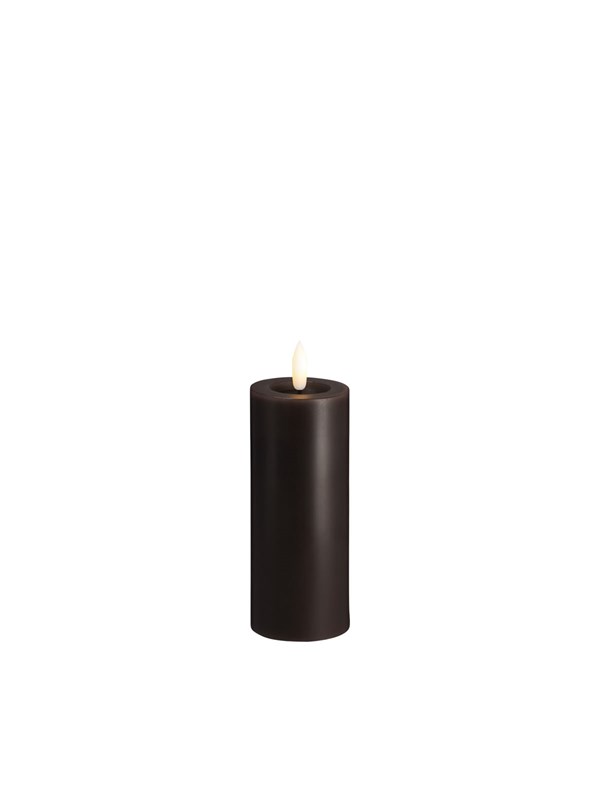 Moods &amp; More LED pillar candle - Melted Charcoal - 49x125 mm