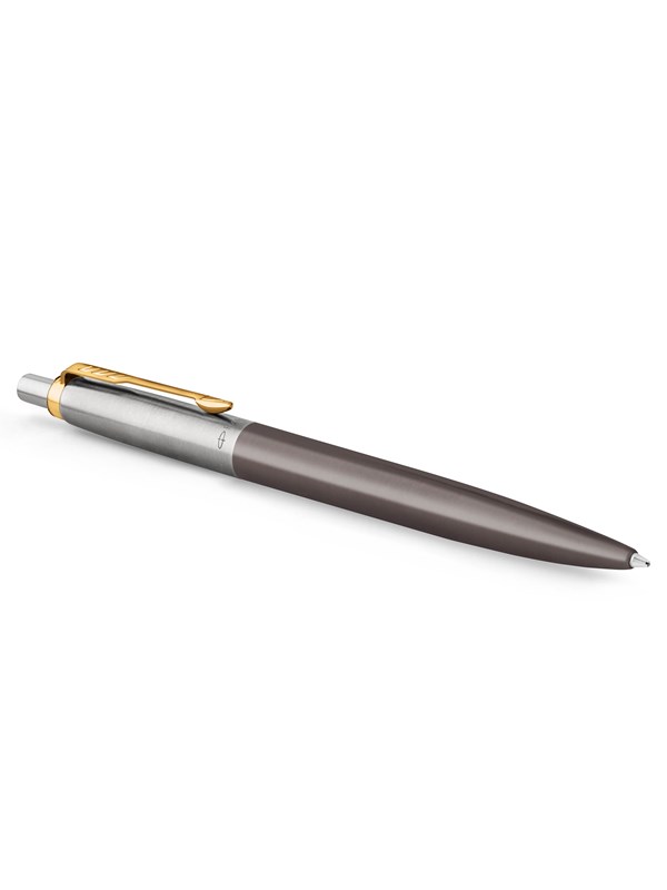 Parker Jotter XL Ballpoint Pen | Grey Lacquer with Gold Trims | Medium Point | Blue Ink Refill | Gift Box
