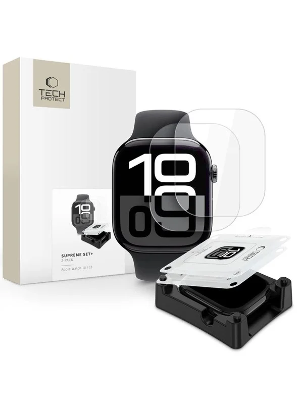 Tech-Protect  Supreme Set 2-pack Hydrogel Film for Apple Watch 10 46 mm - Transparent