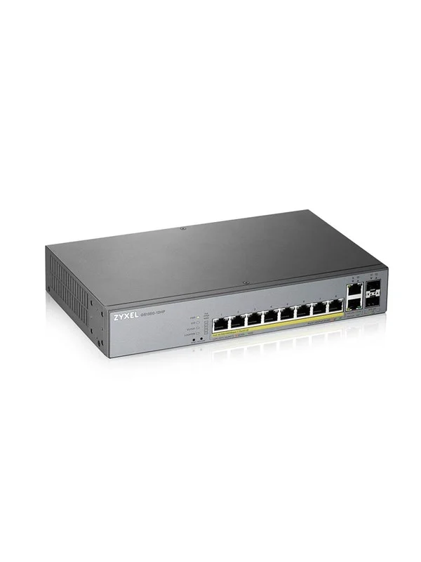 ZyXEL GS1350-12HP 8-port GbE Smart Managed PoE Switch with GbE Uplink (130W)