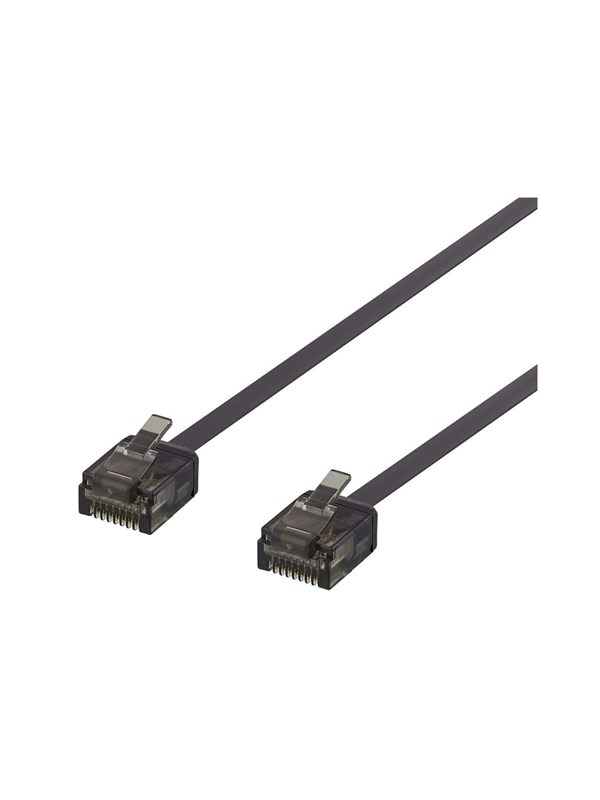Deltaco patch cable - 3 m - black - Svart - 3m