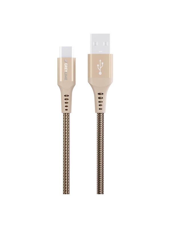 GreyLime Braided USB-A to USB-C Cable Beige 3 m