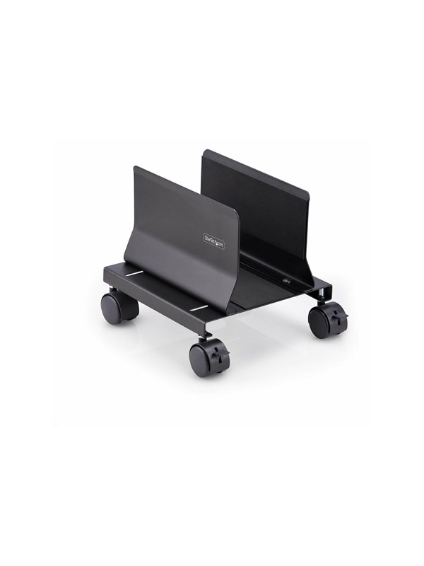 StarTech.com Computer Tower Cart Rolling CPU Caddy w/ Wheels Adjustable cart - for personal computer - black - Max 21 kg - recommended for