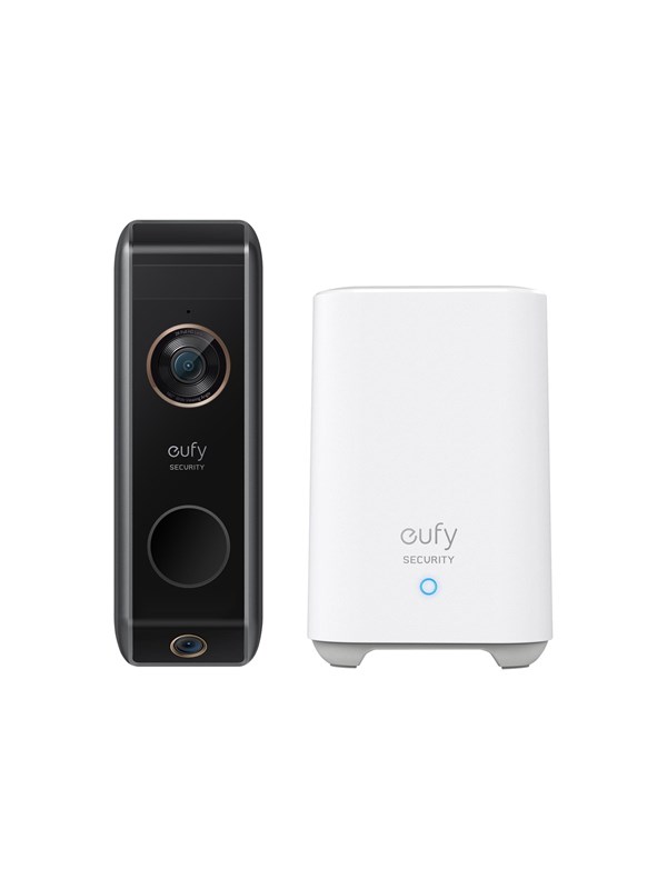Eufy Batteridrevet videodørklokke 2K Dual Cam med Homebase