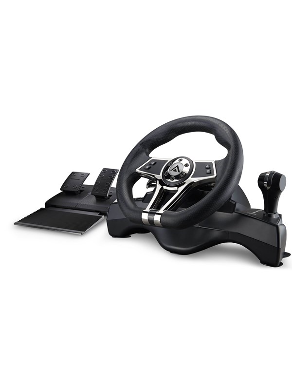 Kyzar PlayStation Steering Wheel - Wired Steering wheel &amp; Pedal set - Sony PlayStation 4