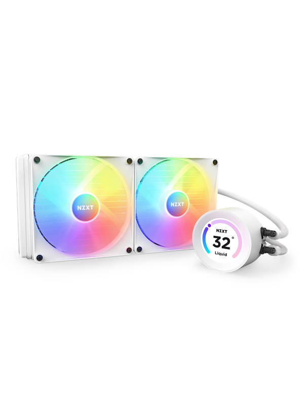 NZXT Kraken Elite 280 White RGB - CPU Vannkjøling - Max 32 dBA