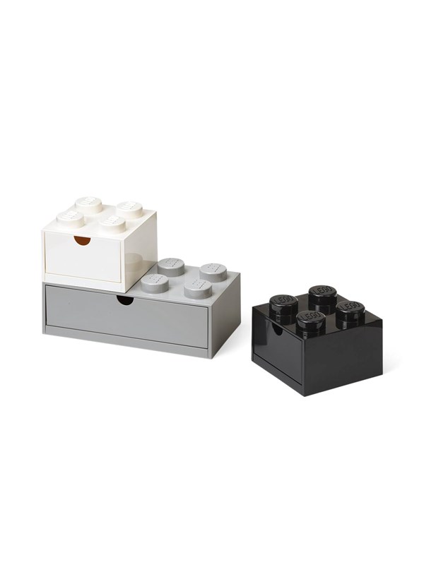 LEGO DESK DRAWER SET - BLACK GREY &amp; WHITE