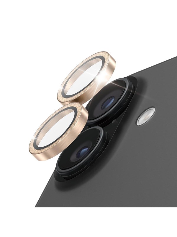 PanzerGlass Hoops® Glitter Gold Camera Lens Protector iPhone 17 | iPhone 16 | 16 Plus