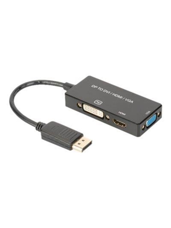 DIGITUS DisplayPort 3in1 Adapter DP/HDMI+DVI+VGA