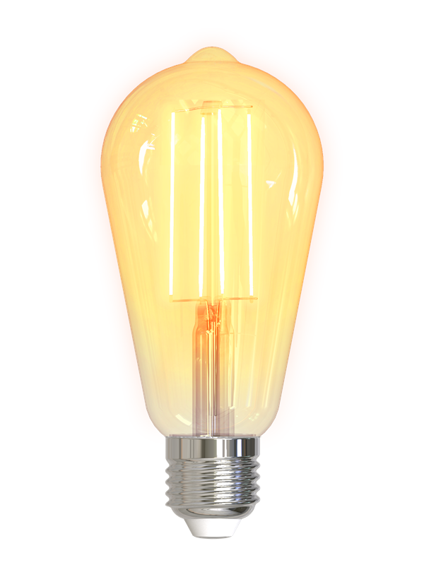 Deltaco LED dekorpære spiral, E27, 5,5W, 470lm, WiFi 2.4GHz, dimbar, hvit