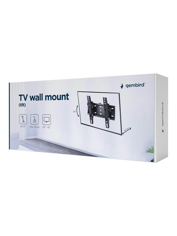 Gembird WM-42T-02 mounting kit - for TV - tilt - fine texture black