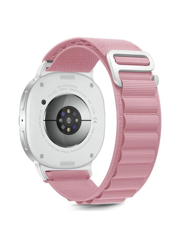 Tech-Protect Nylon Stripe Strap for Samsung Galaxy Watch 40 / 44 / 46 mm - Pink
