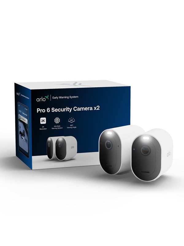Arlo Pro 6 2K+ overvåkningskamera, 2-pakning