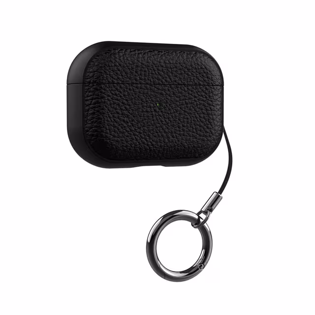 TPU-beskyttelsesetui med lærimitasjon kompatibelt med AirPods 3. generasjon - Støtsikker og ripebestandig Sort