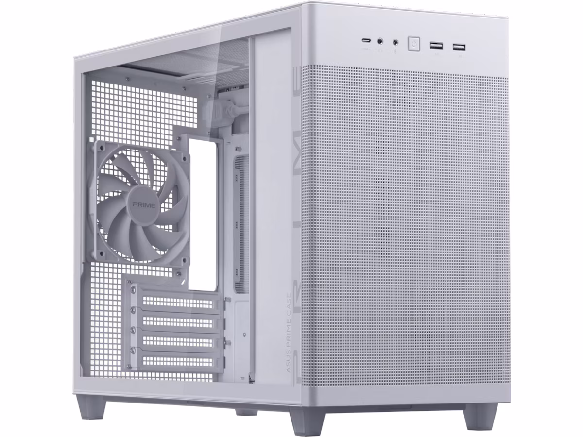 ASUS Prime AP201 Tempered Glass Mini Tower (hvit)