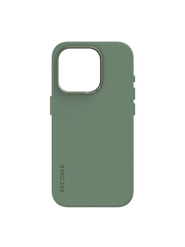 Decoded AntiMicrobial Silicone Backcover for iPhone 15 Pro Sage Leaf Green