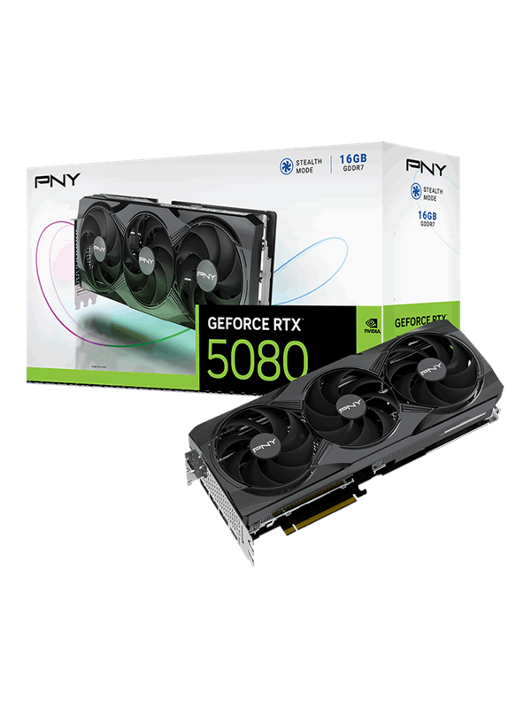 PNY GeForce RTX 5080 Triple Fan - 16GB GDDR7 RAM - Grafikkort