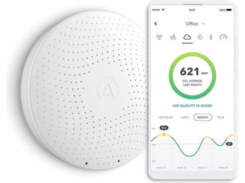 Airthings Wave Plus Luftkvalitetsmåler (hvit)