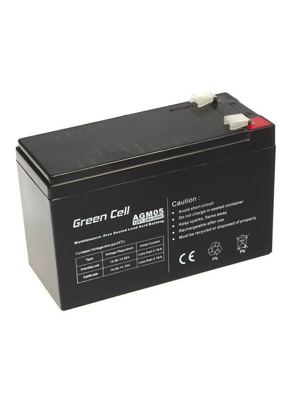 Green Cell AGM05 AGM 12V/7.2Ah Gel Deep Cycle