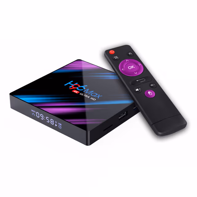 H96 Max TV Box RK3318 Android 10.0 2.4G/5G Svart 2 GB+16 GB
