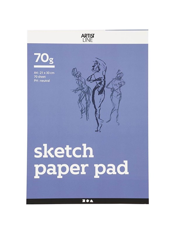 Creativ Company Sketchpad White A4 70gr 70 Sheets