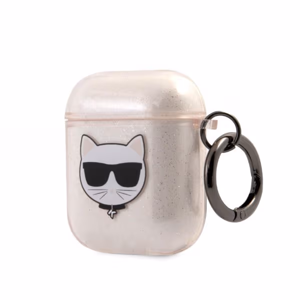 Karl Lagerfeld AirPods (1/2) Deksel Choupette Glitter Gull