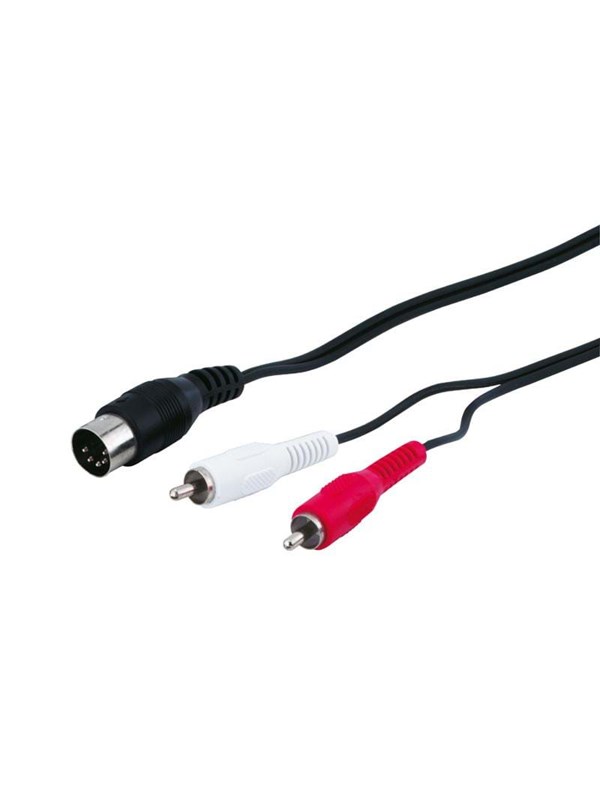 Pro DIN 5 pins M - 2xRCA M - 1.5m