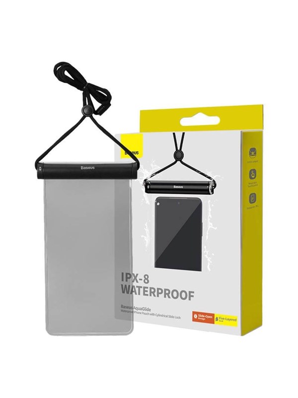 Baseus Waterproof phone case  AquaGlide with Cylindrical Slide Lock (black)