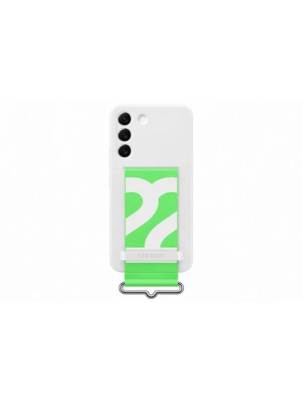 Samsung Galaxy S22 Silicone Cover with Strap - White