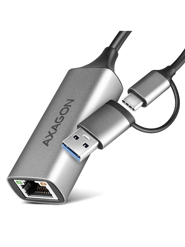 AXAGON Gigabit Ethernet Adapter USB-C+ USB-A