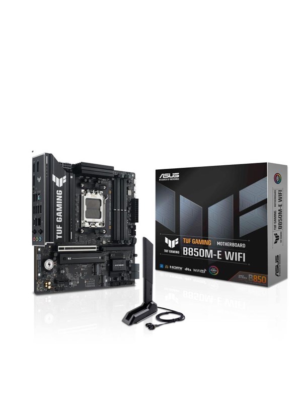 ASUS TUF GAMING B850M-E WIFI Hovedkort - AMD B850 - AMD AM5 socket - DDR5 RAM - Micro-ATX