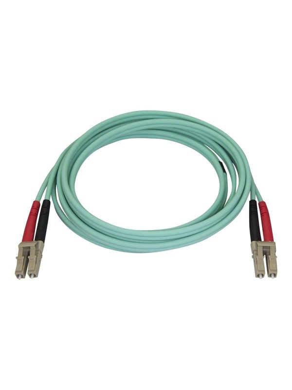 StarTech.com 2m Aqua OM4 Duplex Multimode Fiber Optic Cable- 50/125 - LC/LC - network cable - 2 m - aqua - Blå - 2m