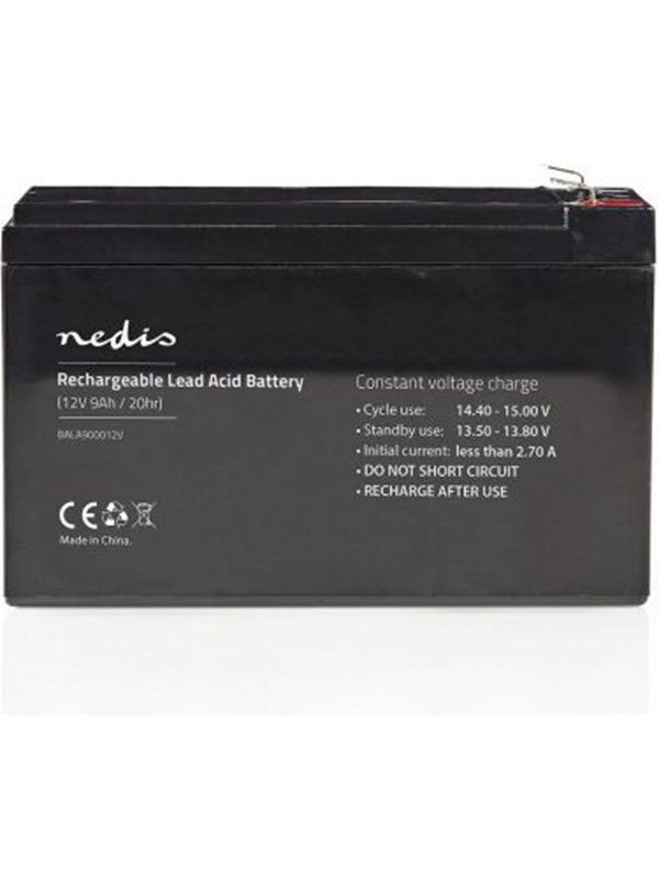 Nedis Genopladeligt blybatteri 12V | 9000 mAh | 150 x 65