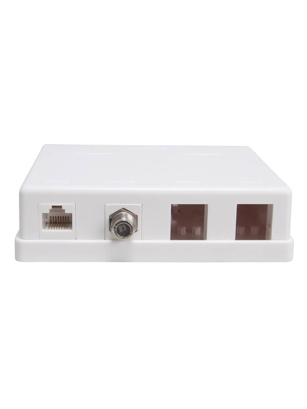 Triax Outlet box Keystone CAT6 UTP CAT6 UTP 4 ports
