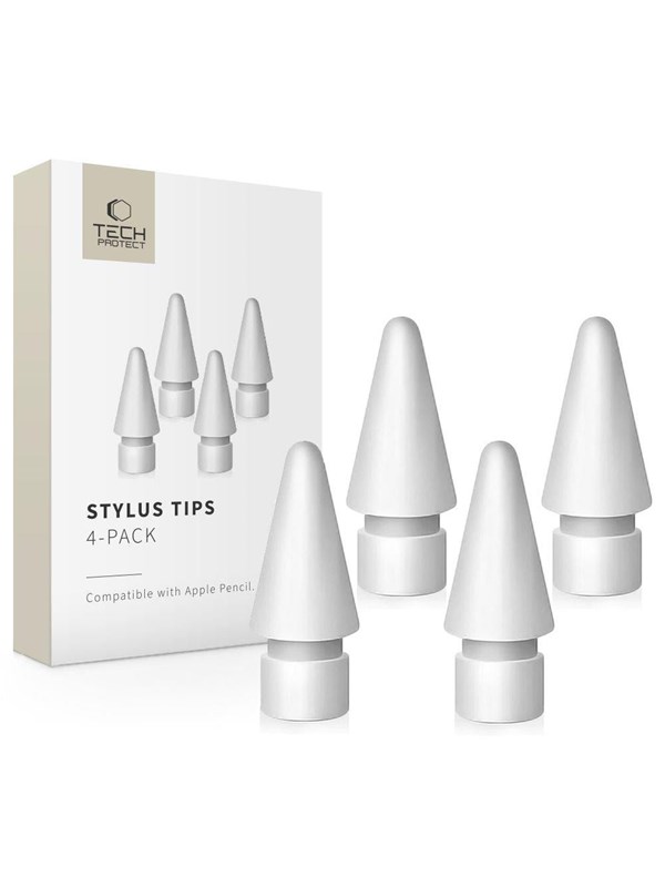 Tech-Protect Stylus Tips for Apple Pencil 4-Pack - White