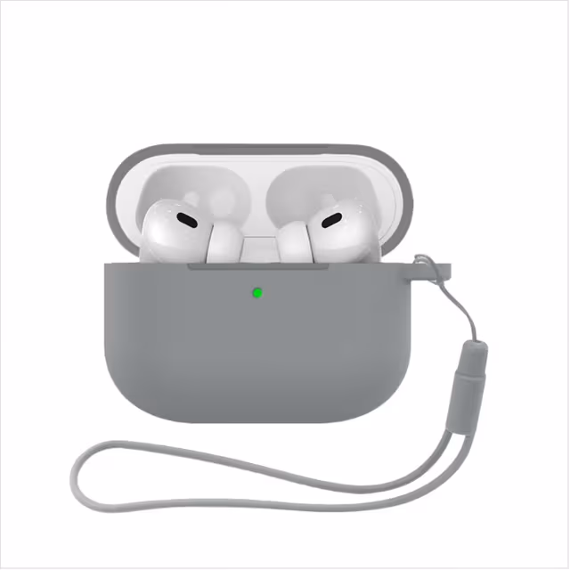 Silikonbeskyttelsesetui kompatibelt med Apple AirPods Pro 3 - Todelt sett Grå
