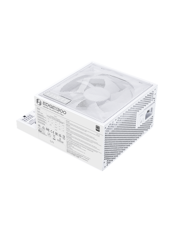 Lian Li EDGE 850 WHITE Strømforsyning (PSU) - 850 Watt - 120 mm - ATX 3.1 - 80 Plus Platinum sertifisert