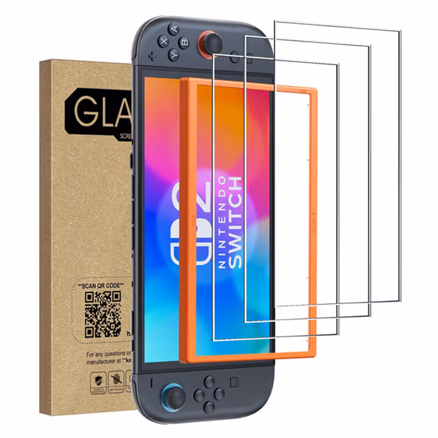 Switch2 skjermbeskytter i herdet glass med justeringsramme
