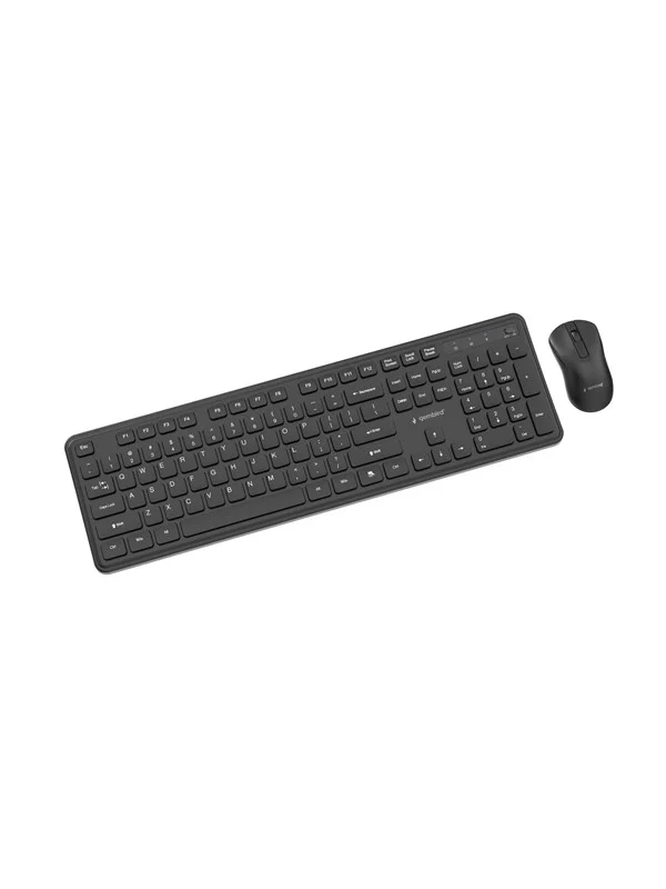 Gembird Slim Pro Business - keyboard and mouse set full size - QWERTY - US - black Input Device - Tastatur &amp; Mussett - Engelsk (USA) - Svart