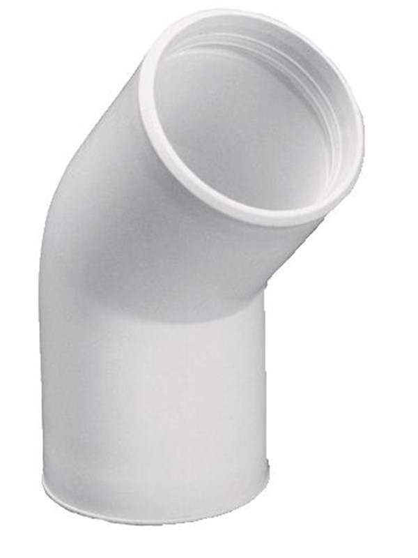 Purus angle 45° 32 mm white pp/tpe