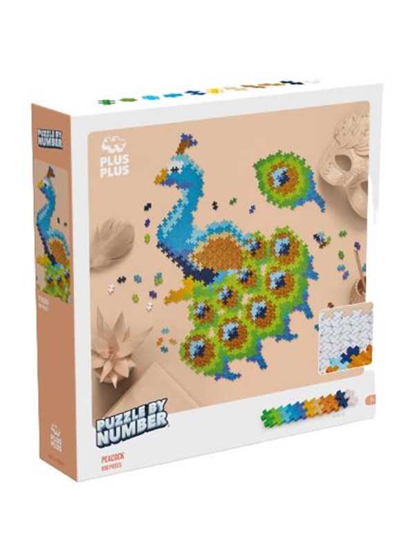 Plus-Plus - Puzzle By Number Peacock 800pcs - (3931) Blokk