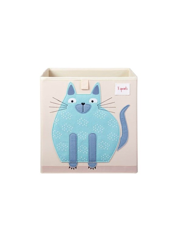 3 Sprouts Storage Box - Blue Cat