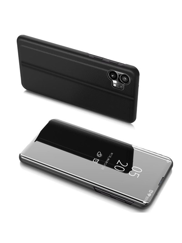 Hurtel Clear View Case for Nothing Phone 1 Flip Case Black
