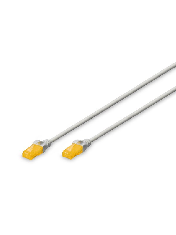 DIGITUS CAT 6A U-UTP Slim Patch Cord - 1m - Grå - 1meter