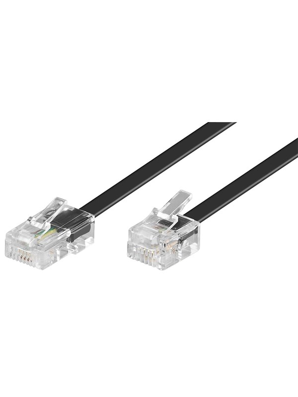 Pro Modular telephone cable - Svart - 3m