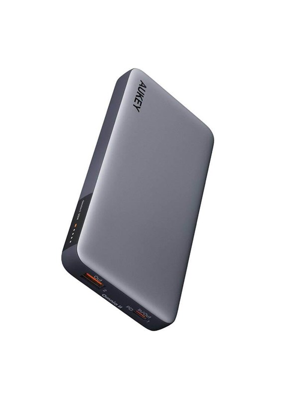 Aukey Powerbank PB-Y41 10000mAh 30W (gray) Nødlader - Grey - 10000 mAh