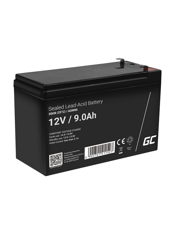 Green Cell AGM06 AGM 12V/9Ah Gel Deep Cycle